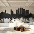 Manila Philippines Skyline Black & White Mural Wallpaper - room preview 05