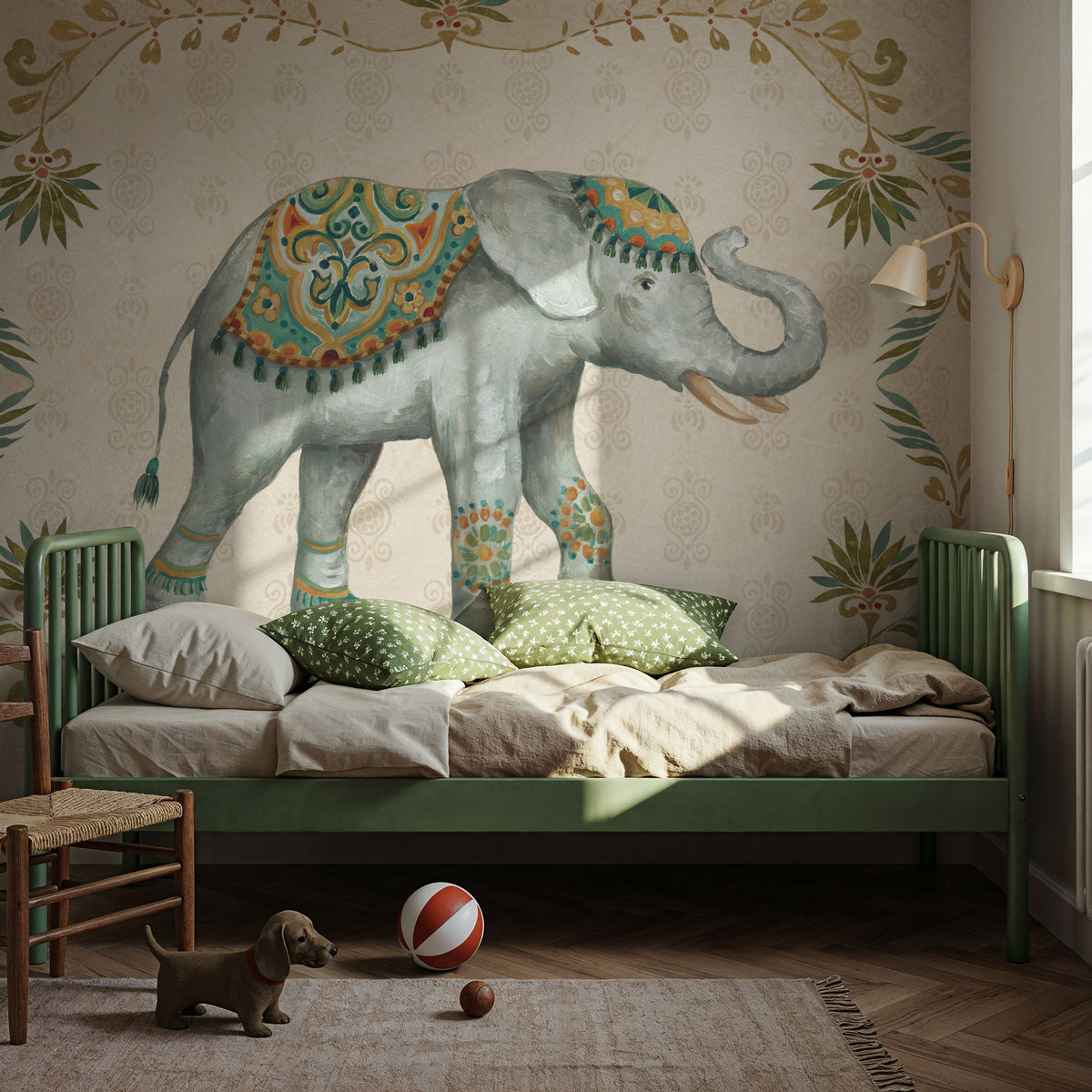 Elephant Walk IV Mural Wallpaper - room preview 05