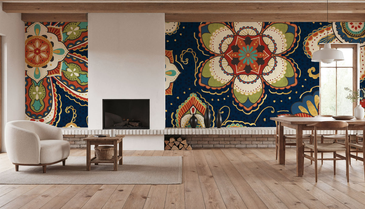 La Vida Flowers Mural Wallpaper - room preview 05