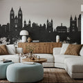 Magdeburg Germany Skyline Black & White Mural Wallpaper - room preview 05