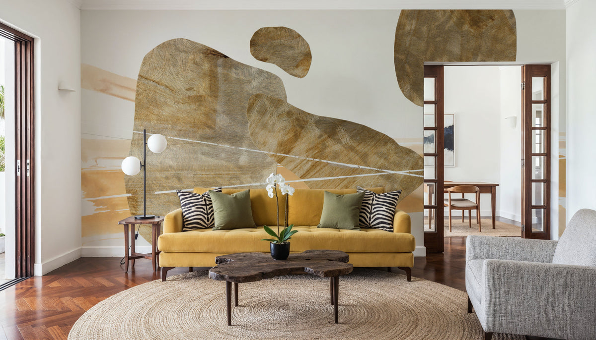 Metallic Texture Tall II Mural Wallpaper - room preview 05