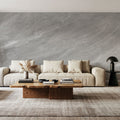 Grey Limestone Mural Wallpaper - room preview 05