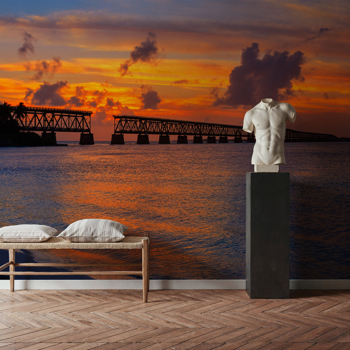 Keys Bridge Mural Wallpaper - room preview 05