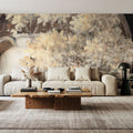 Golden Hydrangeas II White Mural Wallpaper - room preview 05