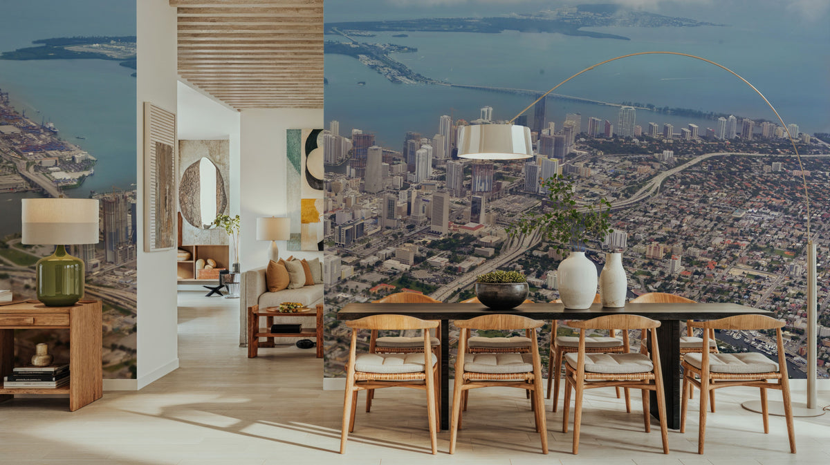 Downtown Miami Mural Wallpaper - room preview 05