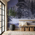 Winter Forest Junction Mural Wallpaper - room preview 05