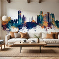 Fujairah Skyline Blue & Bronze Mural Wallpaper - room preview 05