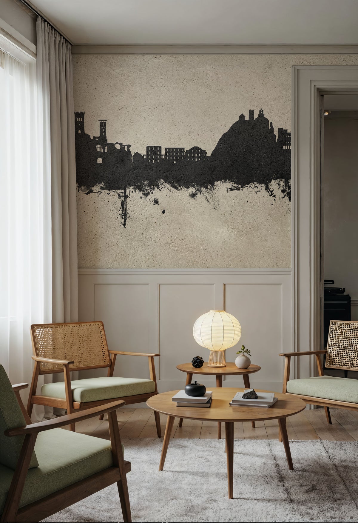 Monterosso Al Mare Italy Skyline Concrete Mural Wallpaper - room preview 05