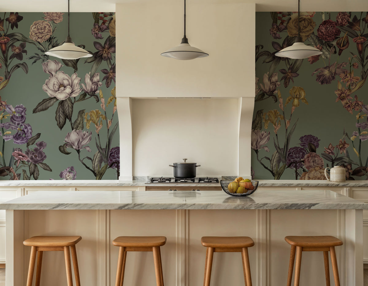 Floral Gaze, Laurel Mural Wallpaper - room preview 05