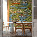Vintage South Florida Map Mural Wallpaper - room preview 05