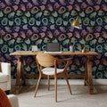 Symbolic Halloween Neon Mural Wallpaper - room preview 05
