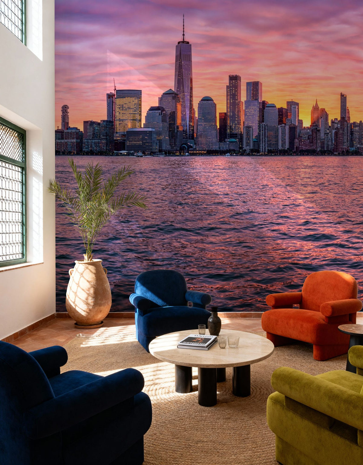 Dream NYC Sunrise Mural Wallpaper - room preview 05