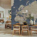 World Map Cities - Oisin Mural Wallpaper - room preview 05