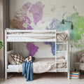 World Map Cities - Jude Mural Wallpaper - room preview 05