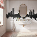 Umm Al Quwain Skyline Black & White Mural Wallpaper - room preview 05