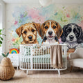 Puppies - Cute Baby Animals Series Mural Wallpaper - room preview 05