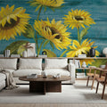 Sunflower Walls Mural Wallpaper - room preview 05