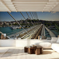 Urban Bridge Panorama Mural Wallpaper - room preview 05