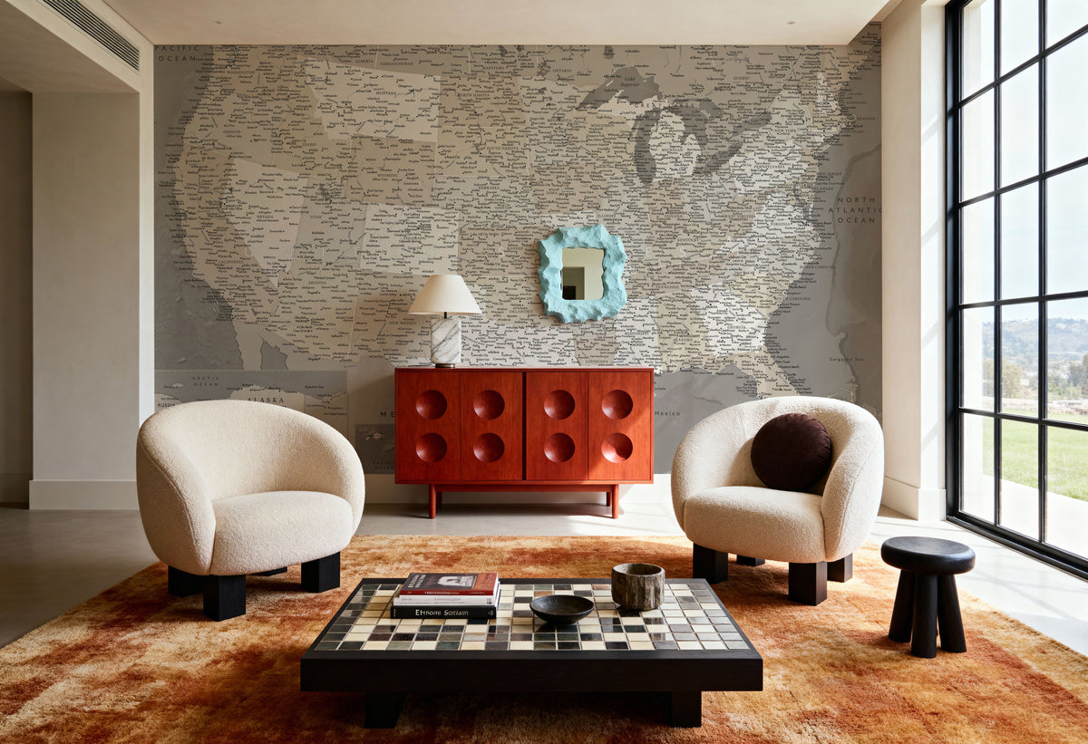 US Map Detailed - Davey Mural Wallpaper - room preview 05