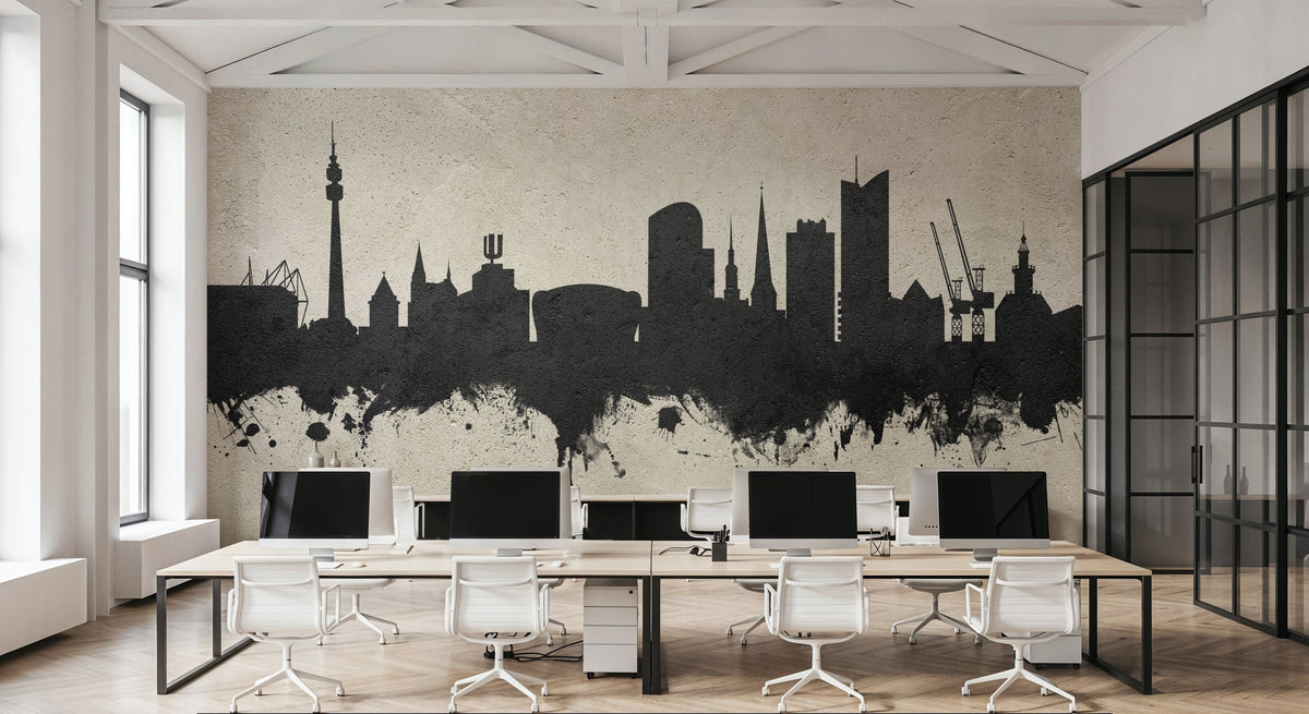 Dortmund Germany Skyline Concrete Mural Wallpaper - room preview 05