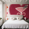 Blooming Hearts IV Cocktail Mural Wallpaper - room preview 05