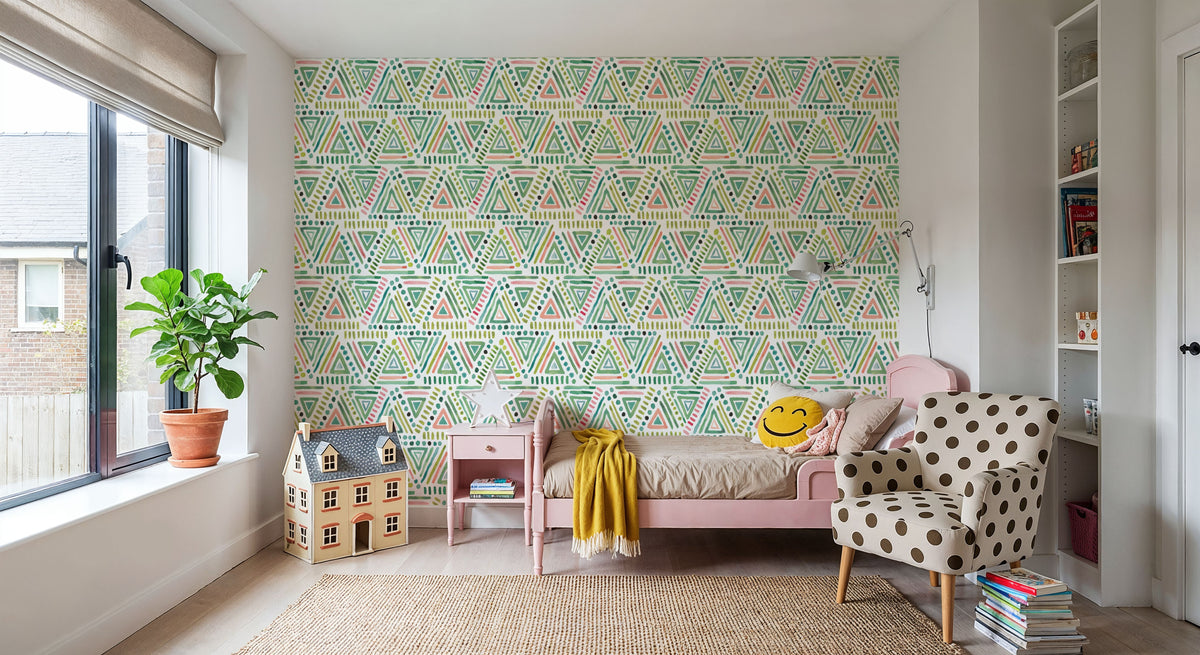 Paradise Shapes Mural Wallpaper - room preview 05