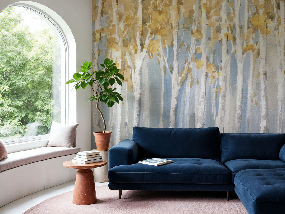 Bright Birches Mural Wallpaper - room preview 05