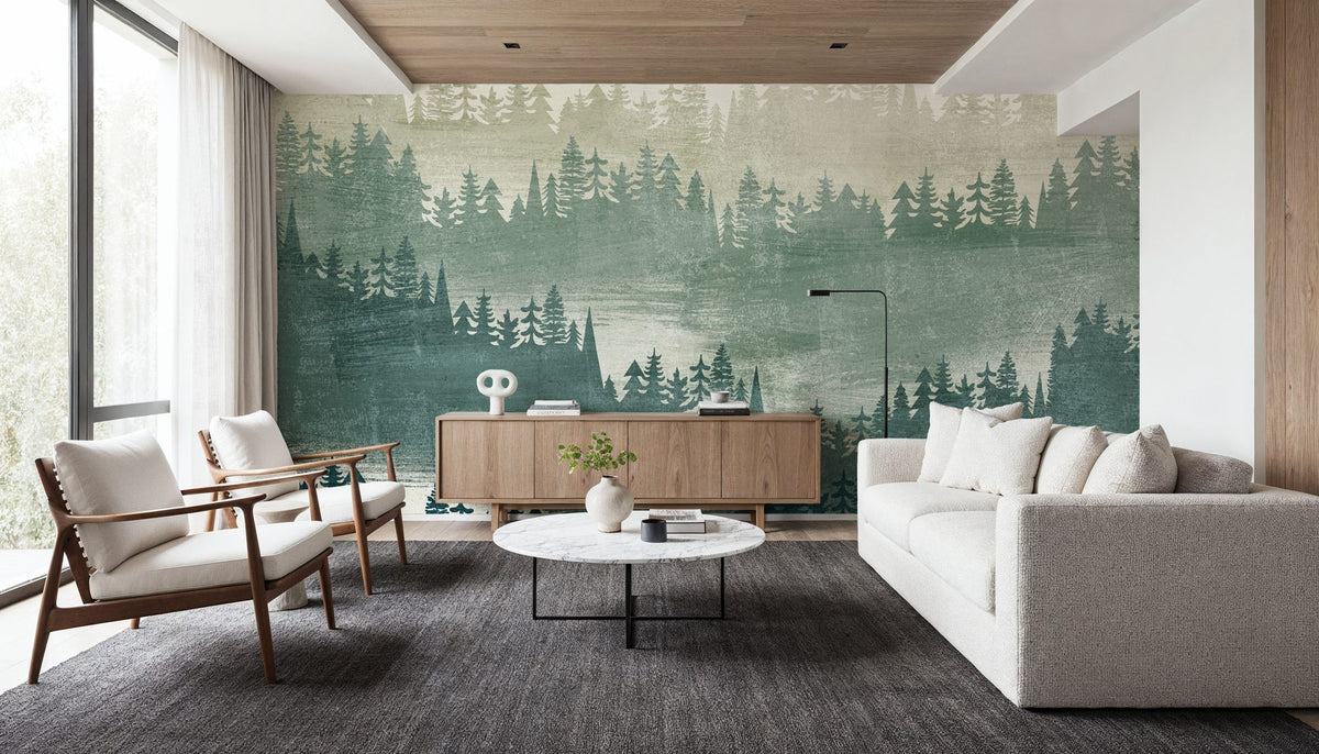 Mountainscape Mural Wallpaper - room preview 05