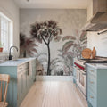 Tropical Forest Strolls Light Blue Mural Wallpaper - room preview 05