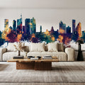 Durban South Africa Skyline Blue & Bronze Mural Wallpaper - room preview 05