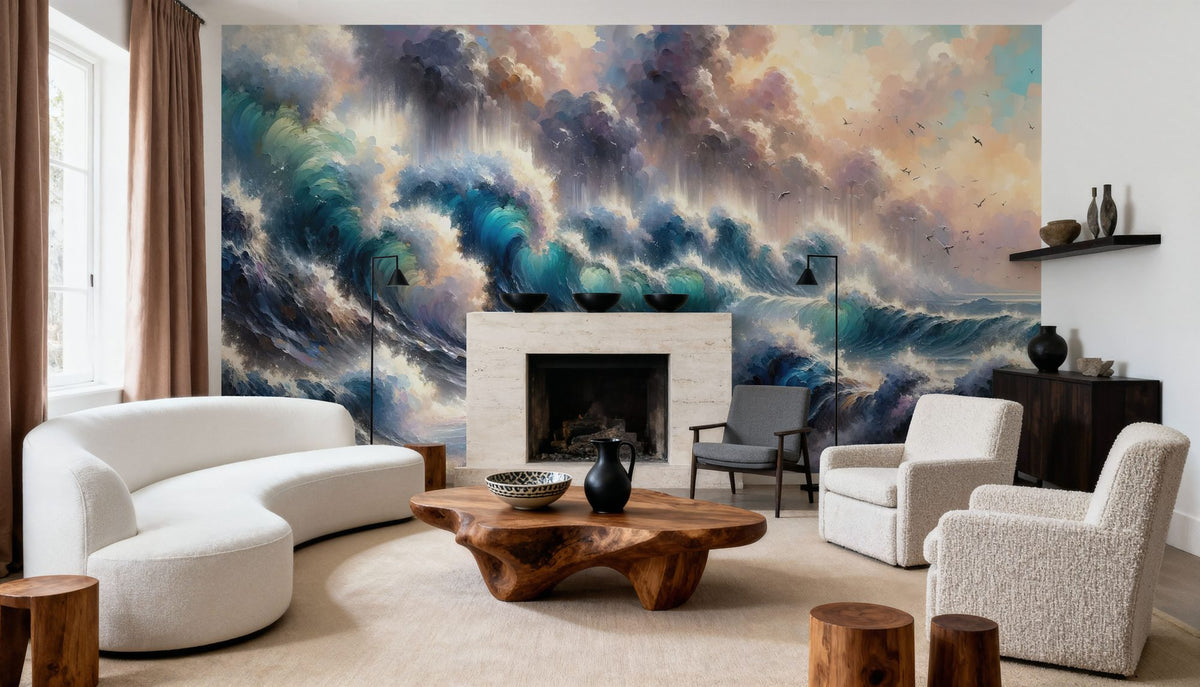 Ocean's Embrace Mural Wallpaper - room preview 05