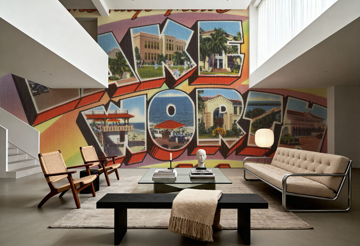 Greetings From Lake Worth Mural Wallpaper - room preview 05