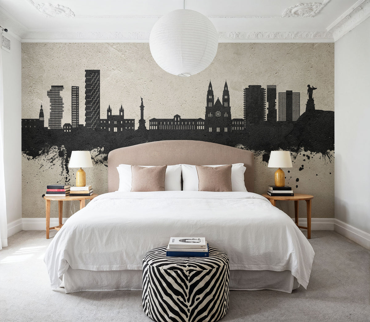 Quito Ecuador Skyline Concrete Mural Wallpaper - room preview 05