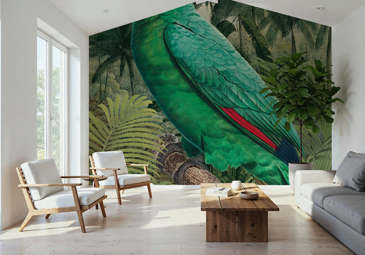 Jungle Parrot II Mural Wallpaper - room preview 05