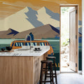 The Mountains Are Calling Mural Wallpaper - room preview 05
