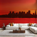 Crimson Bridge Horizon Mural Wallpaper - room preview 05