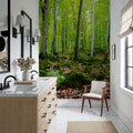 Intense Birch Wood Mural Wallpaper - room preview 05