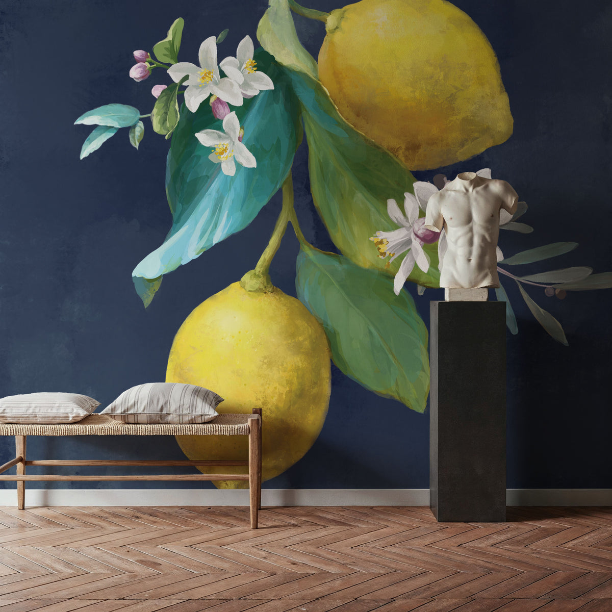 Lemon Branches II Mural Wallpaper - room preview 05