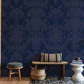 Flower Bridges Blue Mural Wallpaper - room preview 05