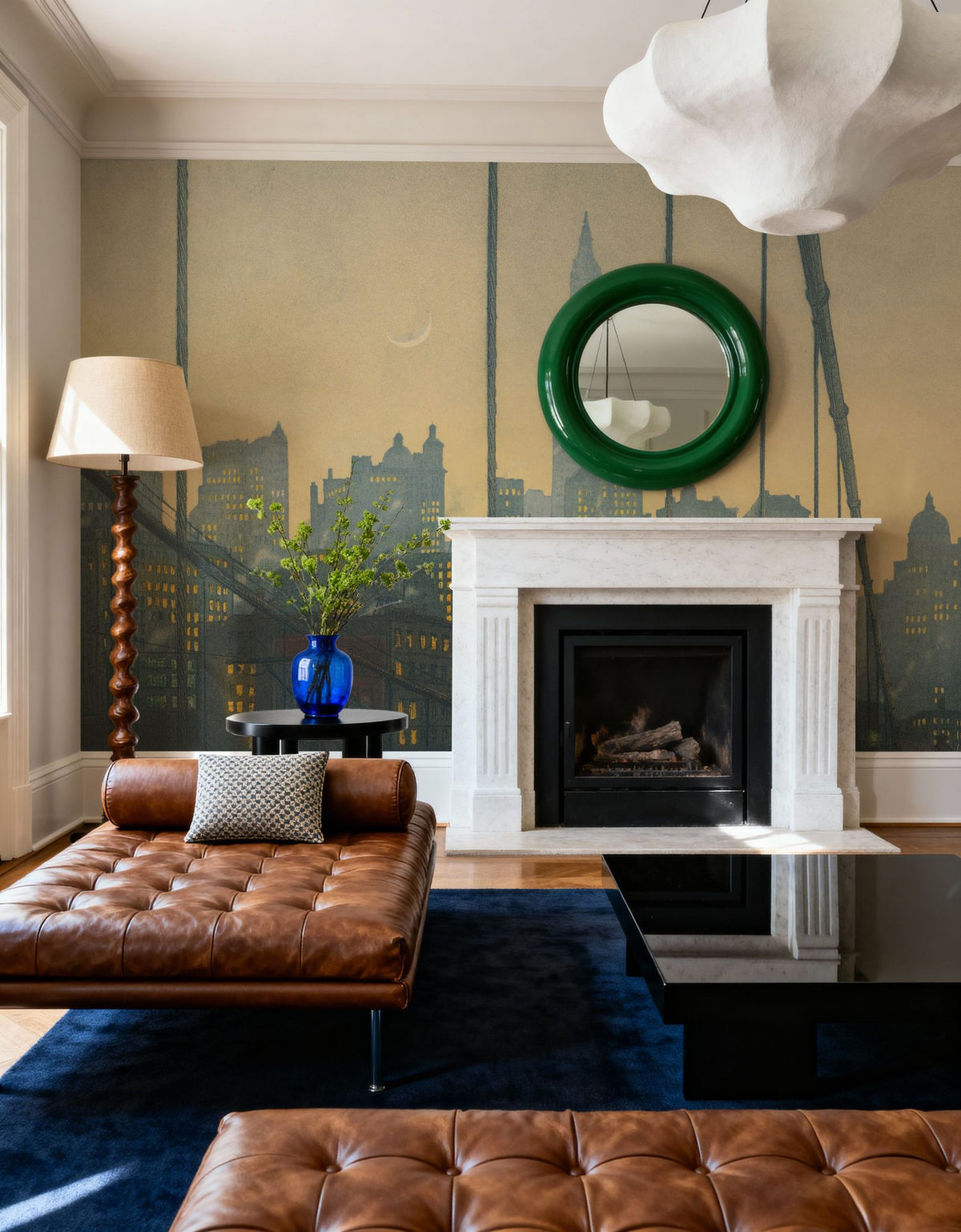 Dwellpaper New York, Brooklyn Bridge (1927) Illustration Mural Wallpaper image 5