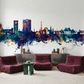 Muscat Oman Skyline Blue & Bronze Mural Wallpaper - room preview 05