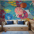 Floral Colourful Explosion Mural Wallpaper - room preview 05