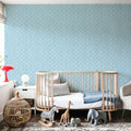 Coastal Scales Light Blue Mural Wallpaper - room preview 05