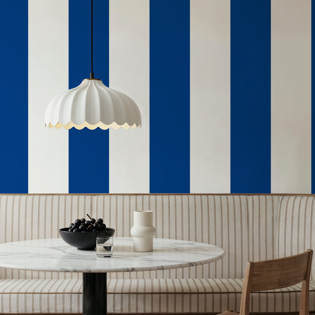 Circus Stripes, Blueberry Mural Wallpaper - room preview 05