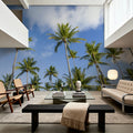 Strecthing Palm Trees Mural Wallpaper - room preview 05