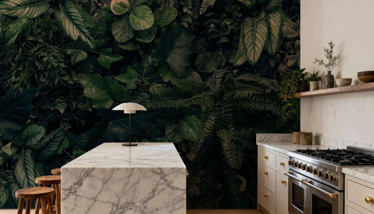 Wall of Leaves Mural Wallpaper - room preview 05