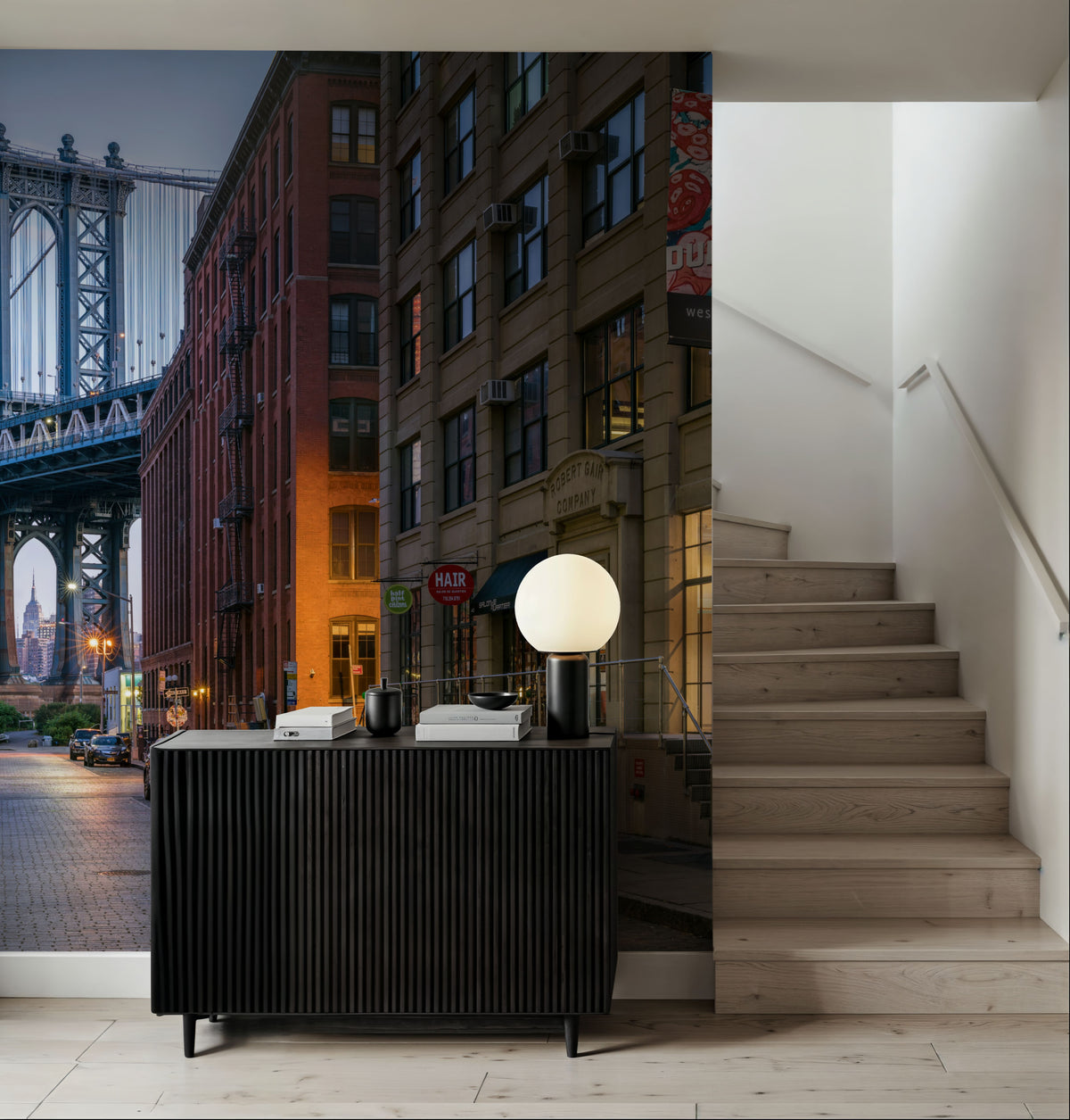 Manhattan Bridge From Dumbo Mural Wallpaper - room preview 05
