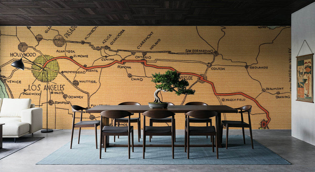 Greetings From California Map Mural Wallpaper - room preview 05