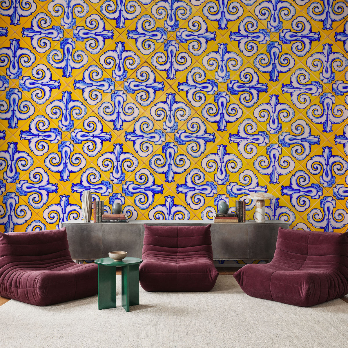 Valencia Tiles Mural Wallpaper - room preview 05