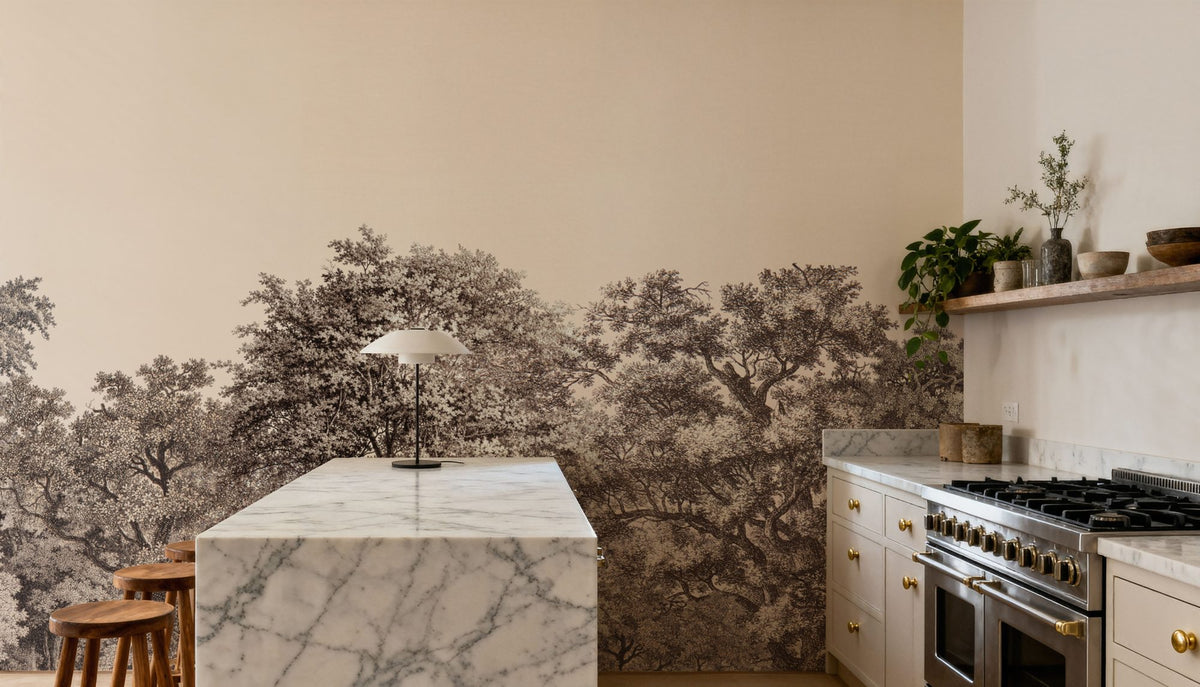 Over the Treetops, Alabaster Mural Wallpaper - room preview 05